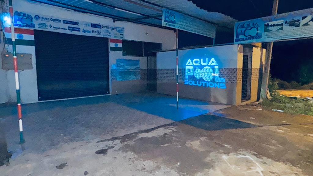 Aqua Pool Solutions Facility Night View
